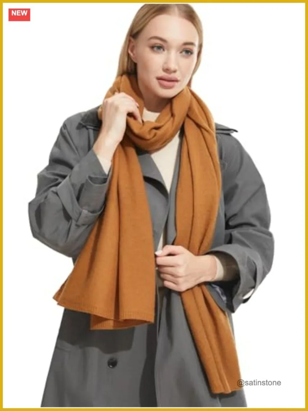 Cashmere Wool Blend Shawl Wrap Oversized Pashmina Scarf Travel Blanket